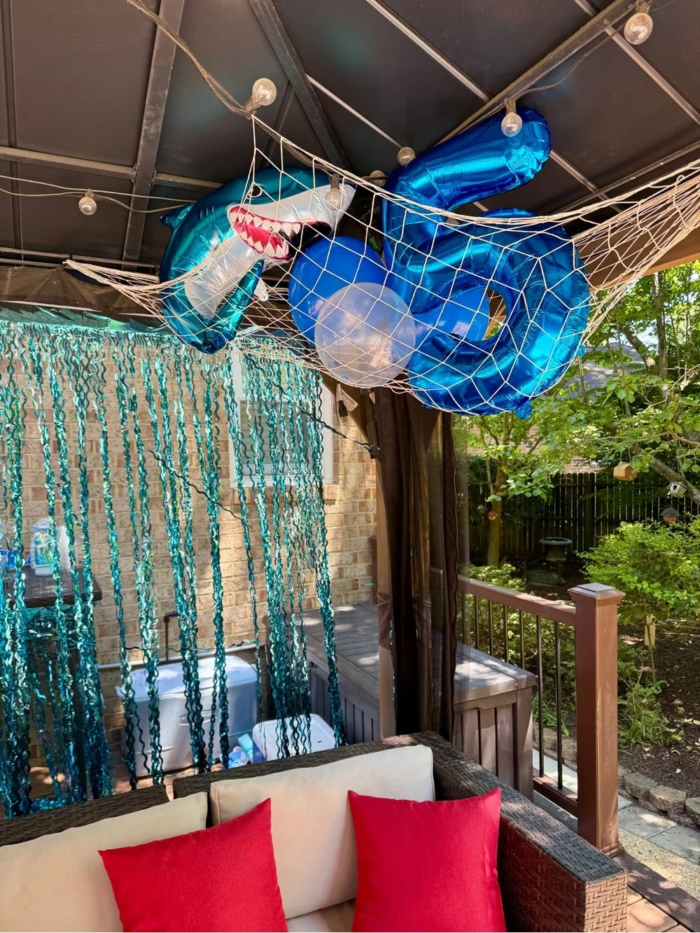 Shark Party Supplies Set - Shark Birthday Decorations and invites